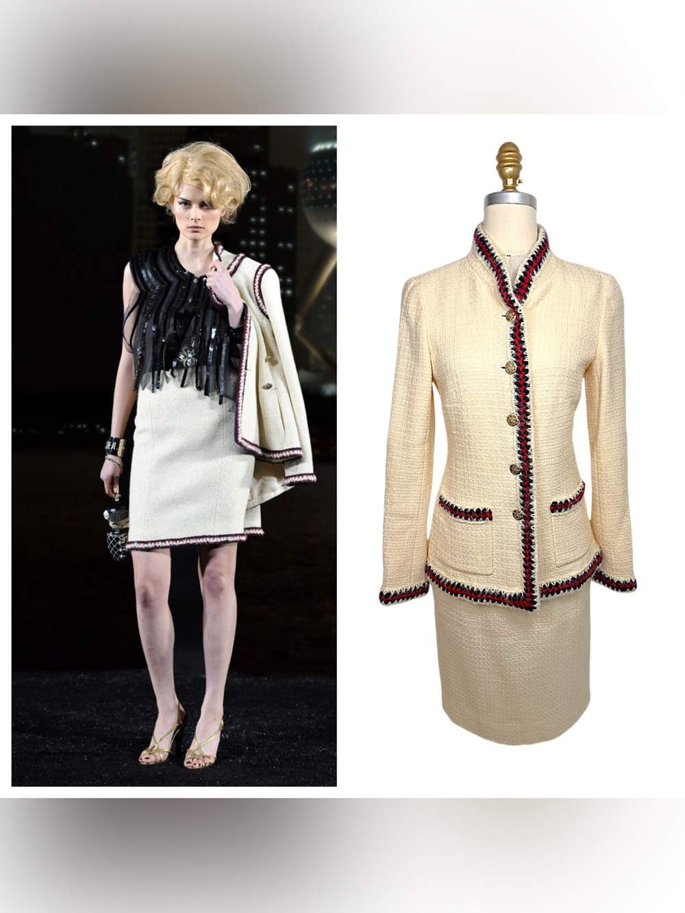 Chanel Pre-Fall 2010 Paris-Shanghai Runway Look 42 Bouclé Suit